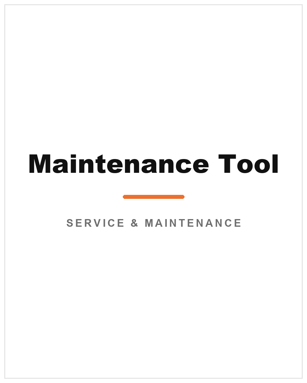 Maintenance Tool logo
